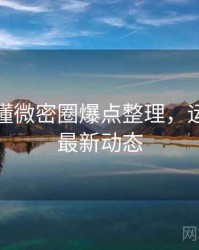 一文读懂微密圈爆点整理，运营逻辑最新动态